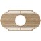 Ekena Millwork Chrysler Wood Fretwork Pierced Ceiling Medallion, Red Oak, 30"W x 15"H x 7 7/8"ID x 1/4"T CMWP30X15X0250CSRO - alternate 5